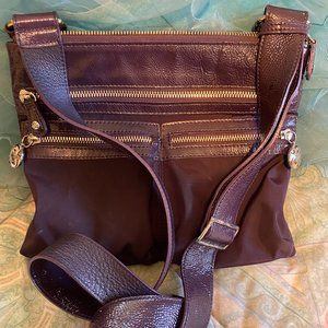 SOLD! TY James. Brighton GoGo Twister Messenger purple